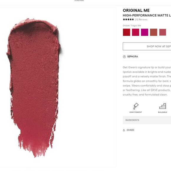 GX by Gwen Stefani “Original Me" High Performance Matte Lipstick - Picture 3 of 7